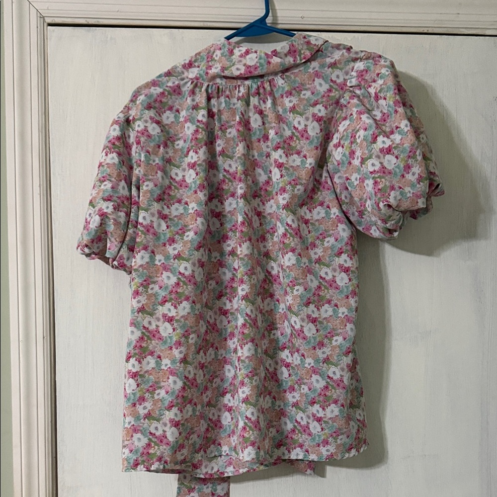 Floral Puff Sleeve Blouse